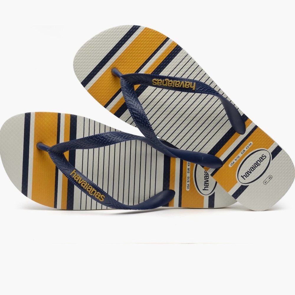 Havaianas | Men’s Top Nautical Striped Flip Flops | Size: 13 NWT 🏷️